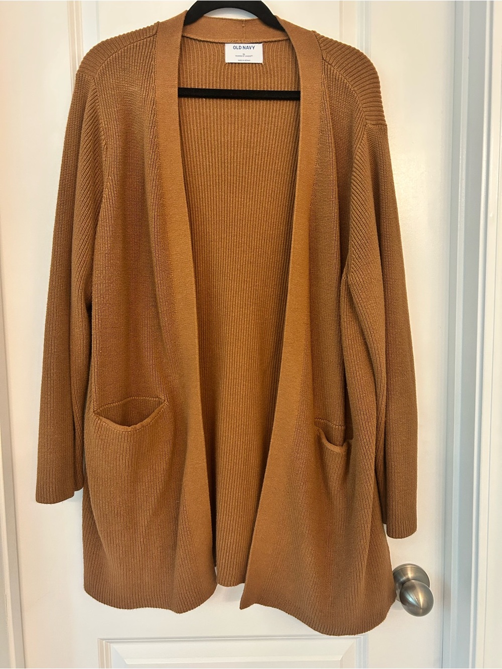 Old Navy Open Front Knit Cardigan Sweater Brown XL Cozy Lightweight
